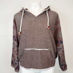 EARTHBOUND Tribal Inspired Print Oversized Hoodie